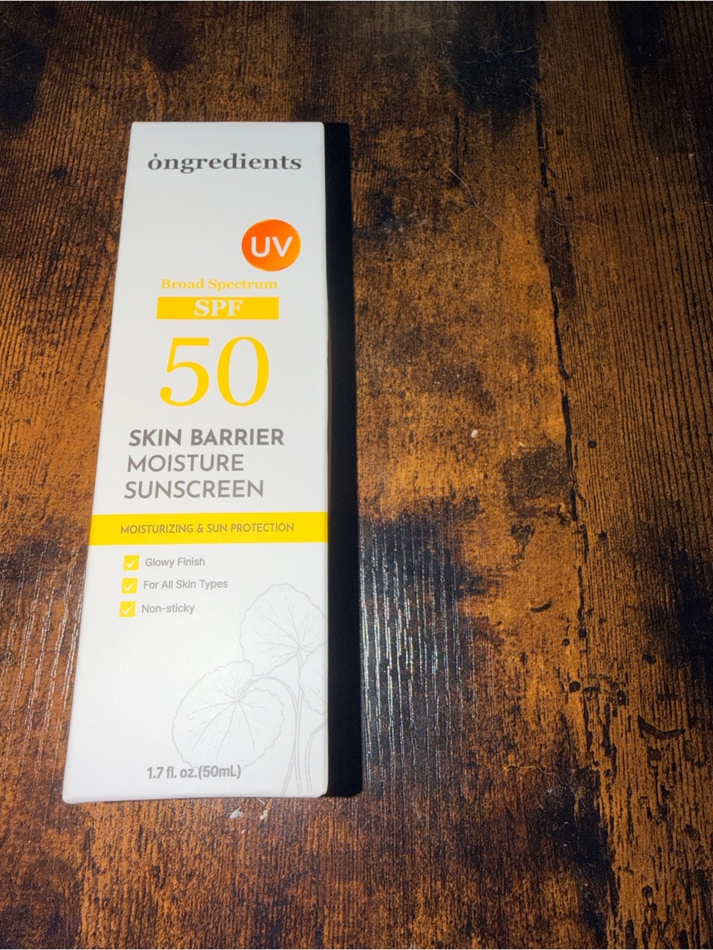 Ongredients Skin Barrier Moisture Sunscreen SPF 50, 1.7 oz